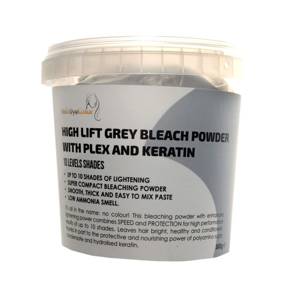 HIGH LIFT GREY HAIR BLEACH POWDER WITH PLEX AND KERATIN 10 LEVELS