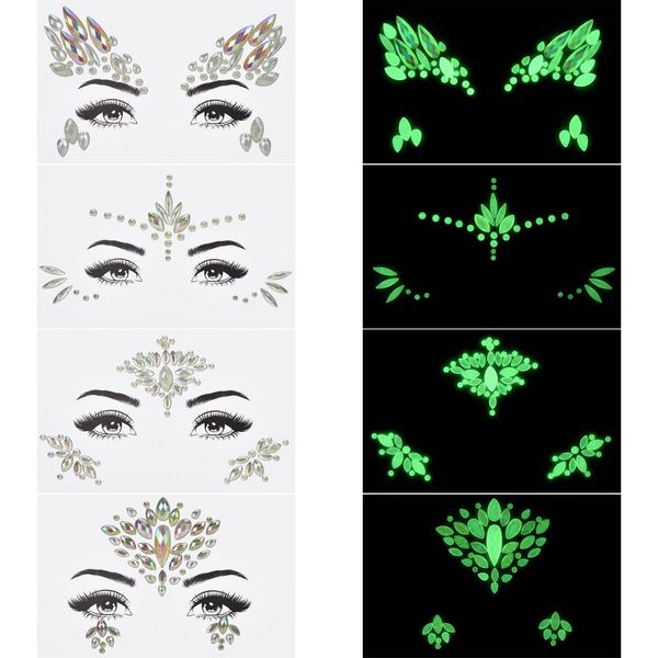 Pietre glitterate autoadesive (4 lucide)
