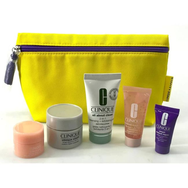 NWOT Clinique Face Care Bundle With Donald x Clinique Cosmetic Bag