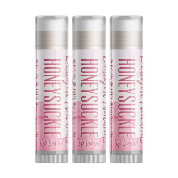 Delight Naturals Honeysuckle Lip Balm - Three Pack