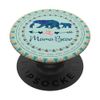 Bohemian Boho Mama Bear Two babies cubs on green mint PopSockets Swappable PopGrip