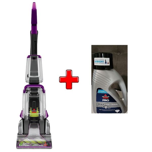 Pet Carpet Cleaner Brush Upright Shampooer Machine Vacuum + Max Clean Formula 50