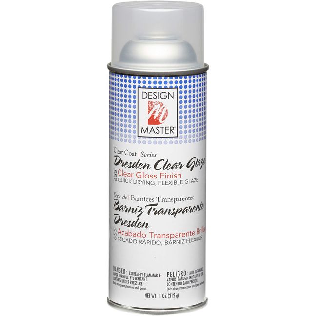 Design Master 11-Ounce Surface Treatment Aerosol Spray, Dresden Clear Glaze