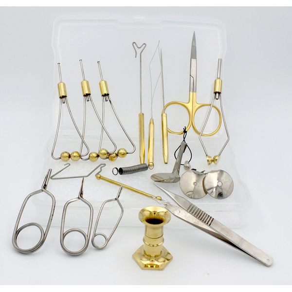 18 Piece Fly Tying Tool Kit  w/ case - #KT118