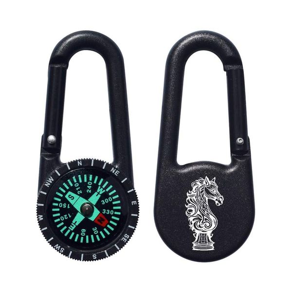 Azeeda 'Knight Chess Piece' Compass Keyring (KC00028344)