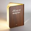 Medium Personalised Wooden Folding Magnetic LED Book Lamp Featuring Small Steps Everyday Design