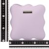 Francfranc Wave Shape Stand Pouch Small Light Purple Makeup Pouch Trinket Case, light purple