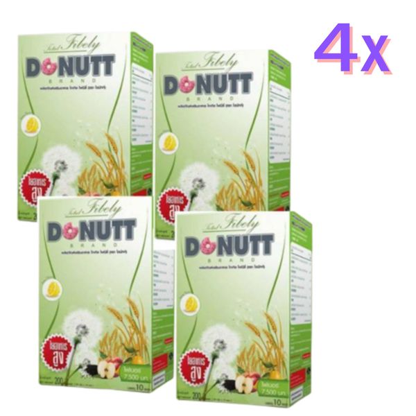 Fibely Fiber Detox Drink Powder Dietary DONUTT Total  Supplement 10 Sachets x 4