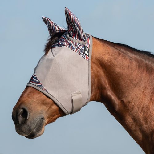 Cashel Crusader Fly Mask, Standard with Ears (American Wave, Horse)