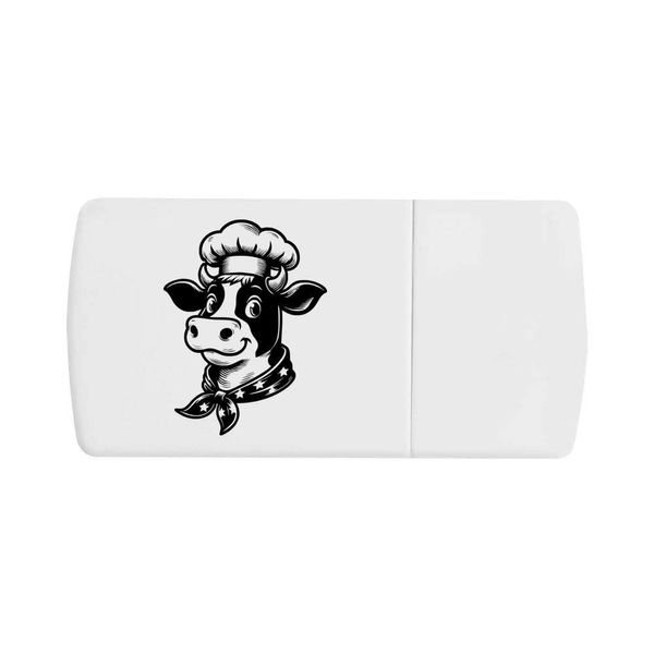 'Cow Chef' Pill Box with Tablet Splitter (PI00030809)