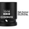 CASOMAN 1/2" Drive 4-Point Square Socket-13/16", Budd Wheel Impact Socket, CR-MO