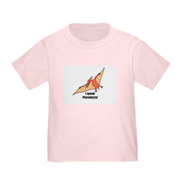 CafePress I Speak Pterodactyl Toddler T Shirt Cute Toddler T-Shirt, 100% Cotton Pink