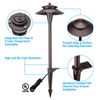 6 Pack 5CCT LED Landscape Pathway Lights, Double Layer, Oil Rubbed Bronze