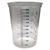 600ml Clear Plastic Mixing Cup - 10pk - Includes Lids…