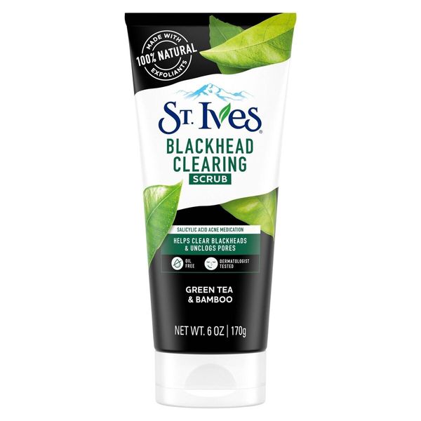 St. Ives Blackhead Clearing Face Scrub Green Tea - 6 oz 100% AUTHENTIC, NEW
