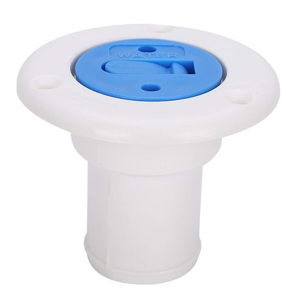 Water Fill Hatch Inlet Deck Water Filler Fill Tank Flange With Key Cap for 1‑1/2in Hose Marine Boat Trailer Rv Yacht