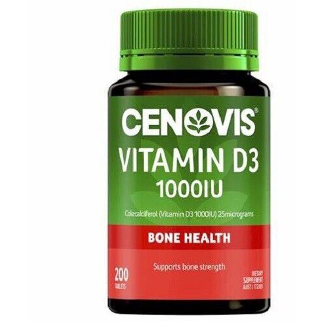 Cenovis Vitamin D3 1000IU 200 Caps Bone Joint Immune Health NEW IN STOCK