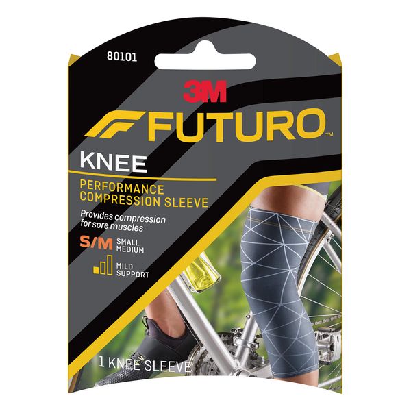 Futuro Sport Performance Compression Knee Sleeve, Small/Medium