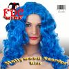 FDC Long Curly Wavy Hollywood Starlet Wig Assorted Colours. Blue