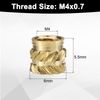 sourcing map 50pcs M4 Threaded Inserts Brass Heat Set Insert M4x5.5mm, OD 6mm Knurled Insert Nuts, 3D Printing Brass Nuts Female Threaded Inserts Nuts