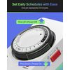 BN-LINK 8 Outlet Surge Protector with Mechanical Timer (4 Outlets Timed, 4 Outlets Always On) - White
