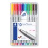 Staedtler ST 334 SB10 Triplus Fineliner Assorted PEN (Pack of 10)