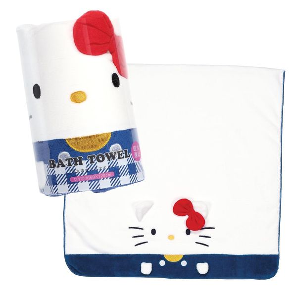 Skater TODR1-A Water Absorption Quick Drying Bath Towel, Hello Kitty Sanrio Length 23.6 x Width 47.2 inches (60 x 120 cm)