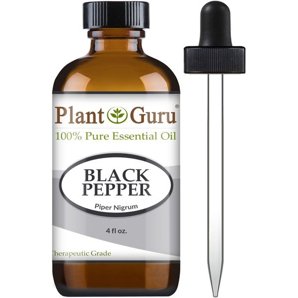 Black Pepper Essential Oil 4 oz Piper Nigrum 100% Pure Undiluted Therapeutic Grade.