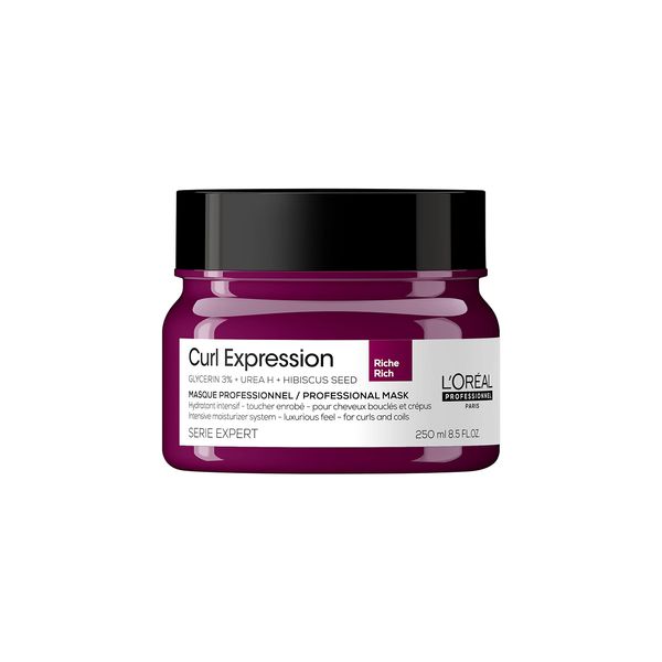 L'Oréal Professionnel | Pflegende Haarmaske für welliges und lockiges Haar, Serie Expert, Curl Expression Intensive Moisturizer Mask Rich, 250 ml