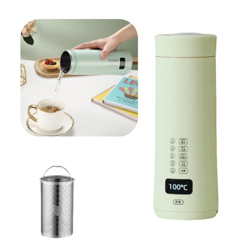 Pisipe Portable Electric Kettle, USB Rechargeable, Stainless Steel ...