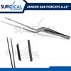 Jansen Ear Forceps 6.25" Bayonet Shape Serrated Tips German Grade