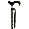 Adjustable Black Elegant Engraved Cane