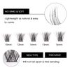 Individual Lashes 72 Cluster Lashes 3D False Eyelashes Natural Look D Curl Reusable Fluffy Individual Cluster Lashes Soft Eyelashes DIY Cluster Eyelash Extensions Mix 10-16MM-DM17