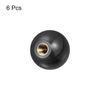 sourcing map 6Pcs Threaded Ball Knobs, M8 Female Thread Thermoset Ball Knob 1.18'' Dia Black Round Operation Ball Handles with Copper Insert for Machine Handle Tool Replacement
