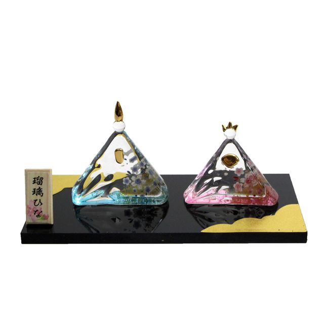 Craftmanhouse Hina Doll Saizakura Ruri Triangle Hina (GH-4A) Total Length: Male Hina 2.2 inches (5.5 cm), Female Hinama, 1.6 inches (4 cm)