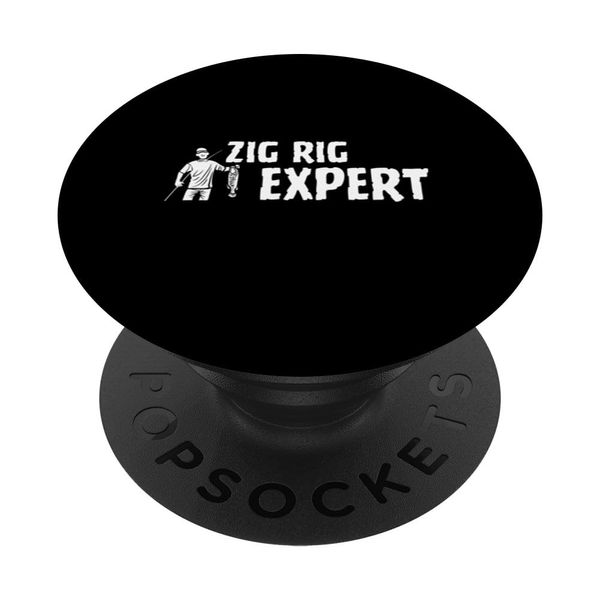 Fisherman Gift Zig Rig Fishing Expert PopSockets Swappable PopGrip