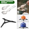 8pcs Camping Cookware Mess Kit Camping Pot And Pan Set With Mini Backpacking Sto