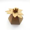 10 x Kraft Flower Top Wedding Favour Boxes