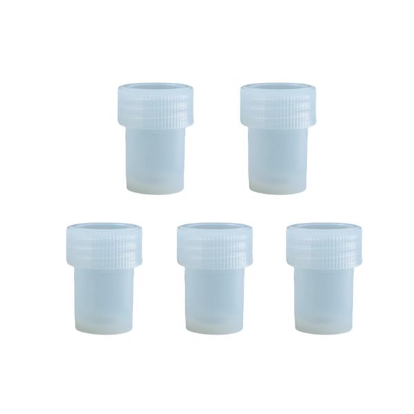 5Pcs PFA 7ml Sample Vials with Round Bottom for Isotope Geochemistry Trace Analysis, Body and Screw Cap