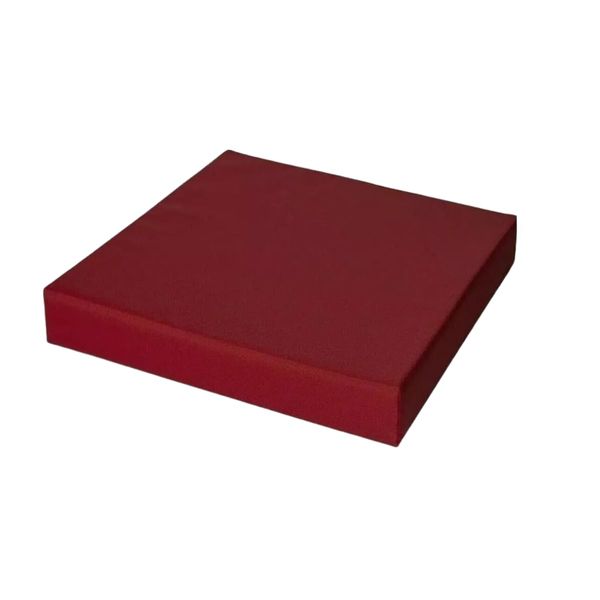 Orthopedic Memory Foam Seat Cushion for Pressure Relief Waterproof Cover, Ideal for Office Chairs, Cars, Wheelchairs & Mobility Scooters, with Zippered Cover (Burgundy, 16" x 16" x 2")