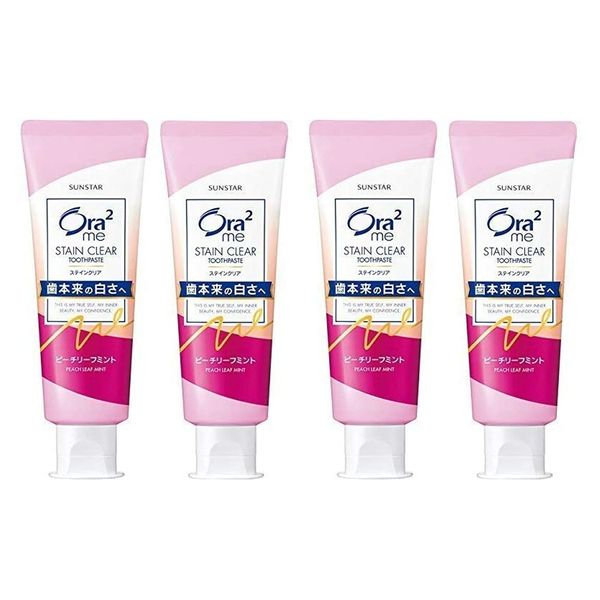 (Bulk Purchase) Aura Two Me Stain Clear Paste Peach Leaf Mint 130g (×4)