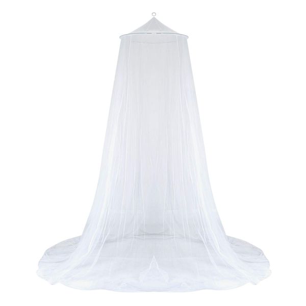 GWHOLE Canopy Curtain, Mosquito Net, Mosquito Net, Round, Insect Repellent, Mosquito Repellent, White, Suitable for Beds Under 6.9 ft (1.8 m), Washable