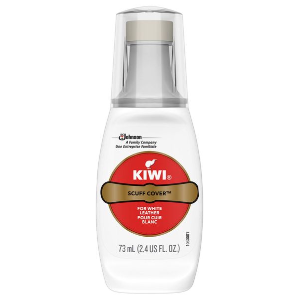 KIWI Scuff Cover, White, 2.4 oz (1 Bottle with Sponge Applicator)