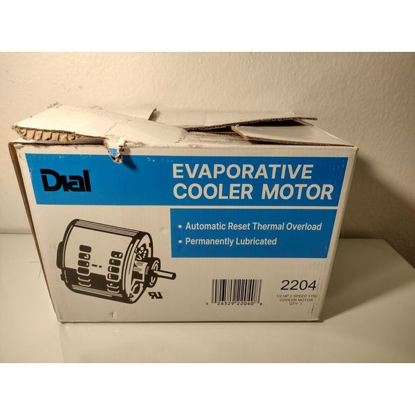 Dial 2204 Heavy-Duty Bronze Bearing 1/2 HP 2 Speed Evaporative Cooler Motor