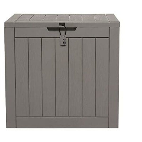 Indoor and -Outdoor Storage Box with Padlock for Patio 31 Gallon Deck Box