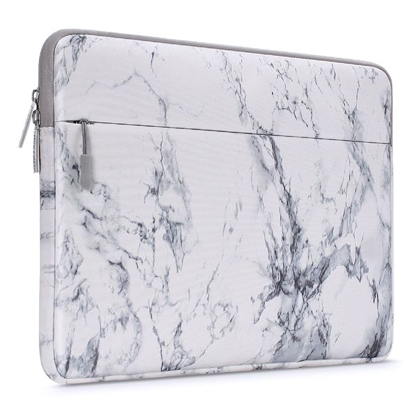 MOSISO Laptop Sleeve Compatible with MacBook Air/Pro, 13-13.3 inch Notebook, Compatible with MacBook Pro 14 inch 2023-2021 A2779 M2 A2442 M1 Pro/Max, Canvas Horizontal Painting Marble Carrying Bag