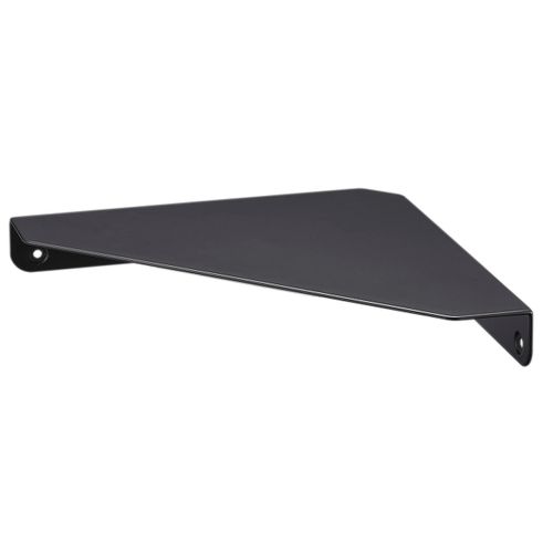 Yamazaki Industries 6912 Gypsum Board Tweezers and Wood Screws Included, Corner Shelf, Compatible with Gypsum Board Walls, Black, Approx. W 8.7 x D 8.7 x H 1.3 inches (22 x 22 x 3.3 cm), Tower Towers,