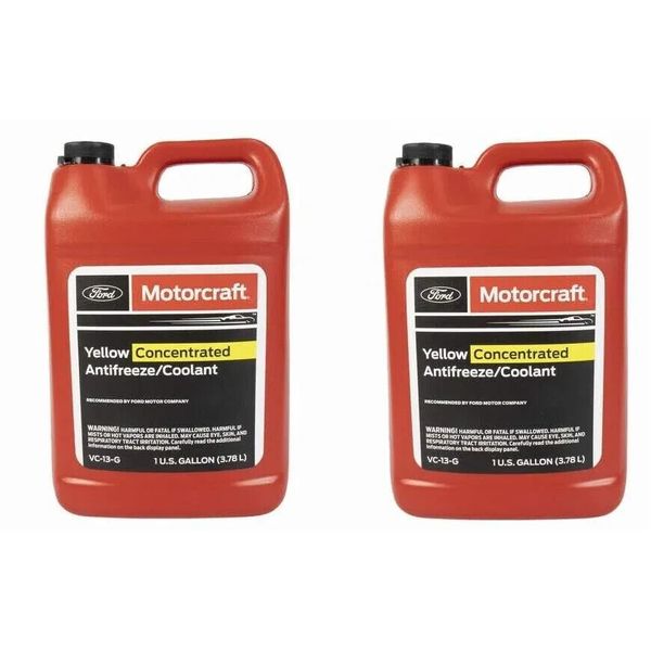 2 Gallons Engine Coolant Antifreeze Motorcraft Yellow Pre diluted 50/50 VC3DILB