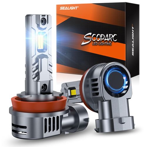 SEALIGHT 𝐇𝟏𝟏/𝐇𝟖/𝐇𝟗 𝐅𝐨𝐠 Bulbs Combo, 30000𝐋𝐌 𝐇𝟏𝟏 𝐅𝐨𝐠 Bulbs 1:1 Design, Plug-N-Play, Pack of 2