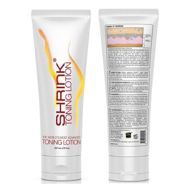 Shrink Toning Lotion – Belly Firming Cream and Thermogenic Thigh for Women and Men; Legs Tightening and Smoothing Lotion, Arms, Butt, Stomach and Back - Skin Firming Lotion for Loose Skin,Toning Cream (8oz)